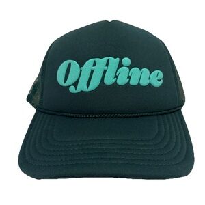 NEW Ulta Beauty OFFLINE Green/Teal Trucker Hat Puff Print